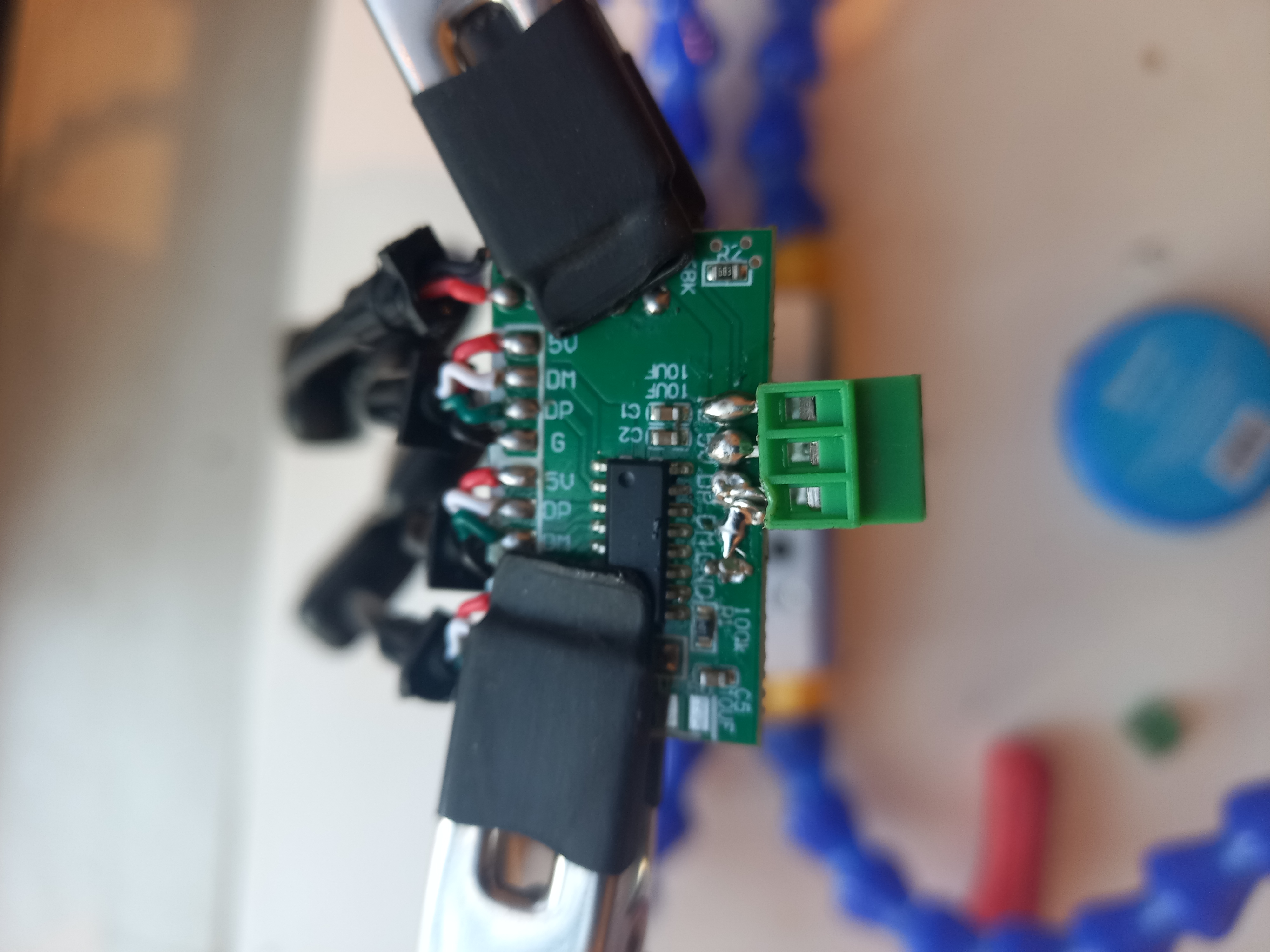 Adaptación del cable OTG para comunicación con la tablet