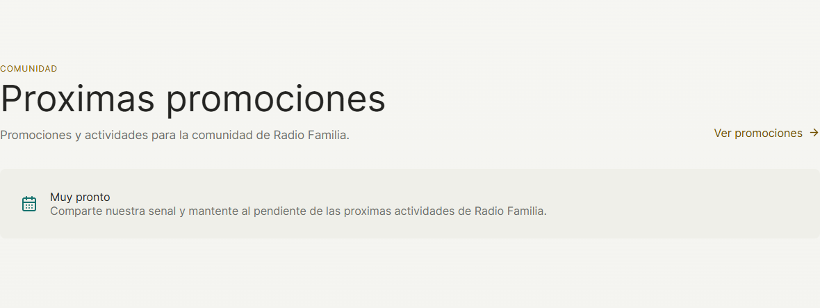 Eventos publicados en RadioFamilia Web